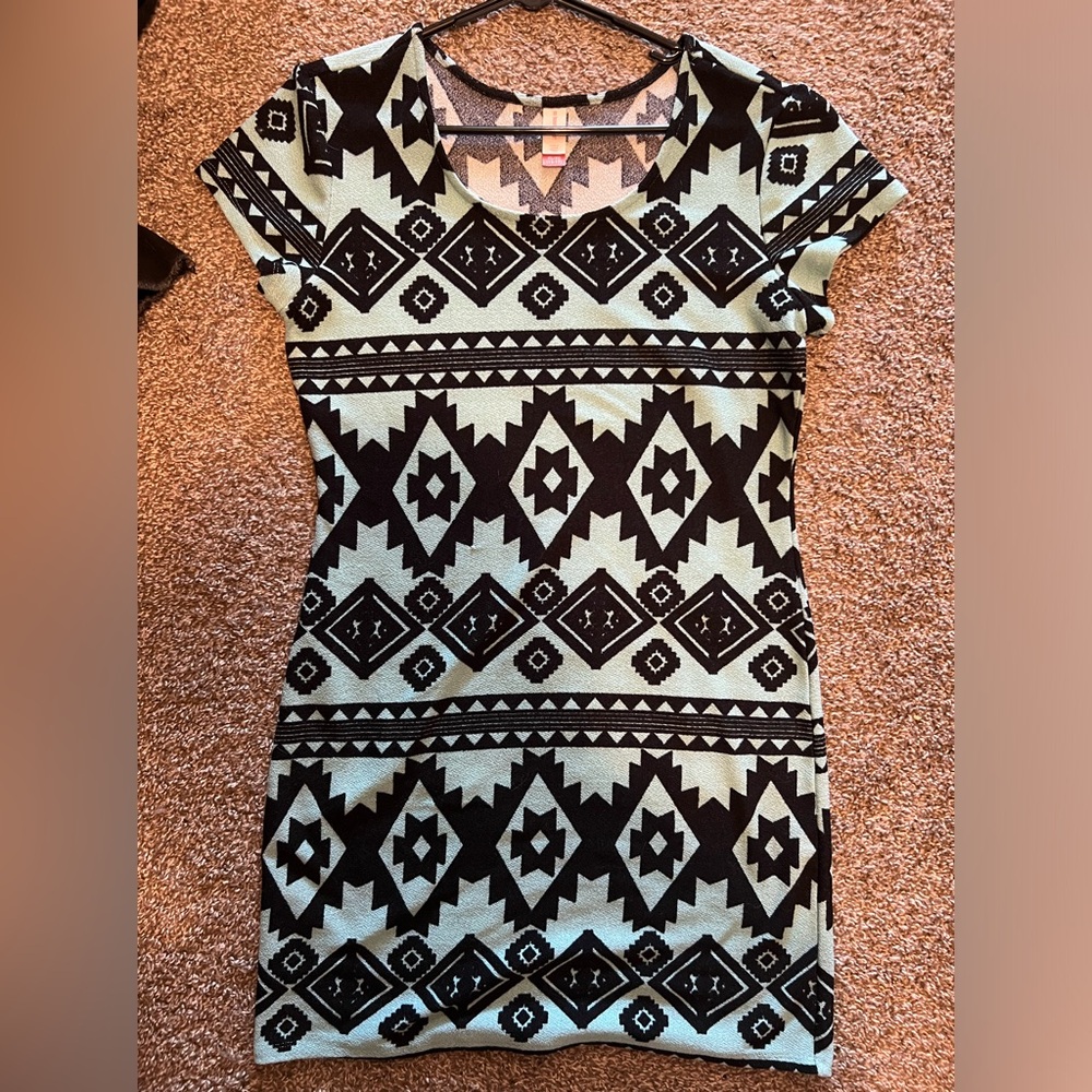 Aztec Mid Length Dress
